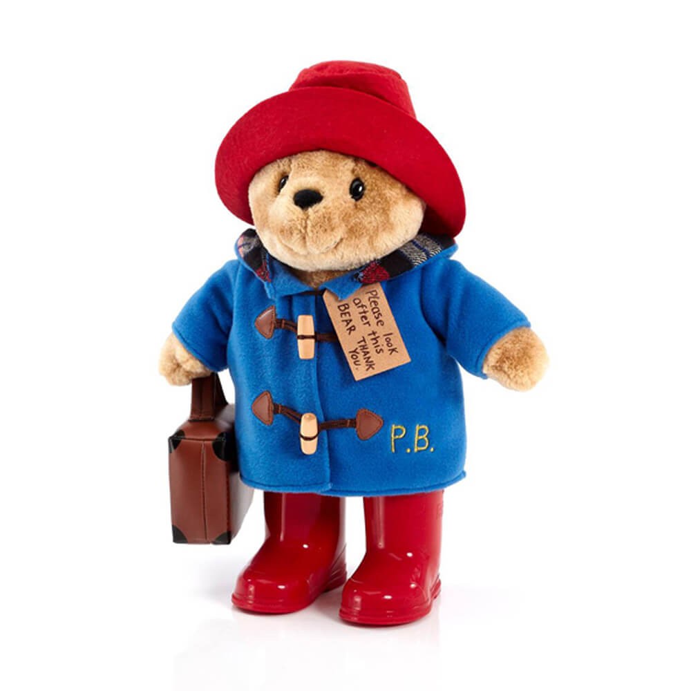 Paddington Bear with Boots, Embroidered Coat & Suitcase - Large