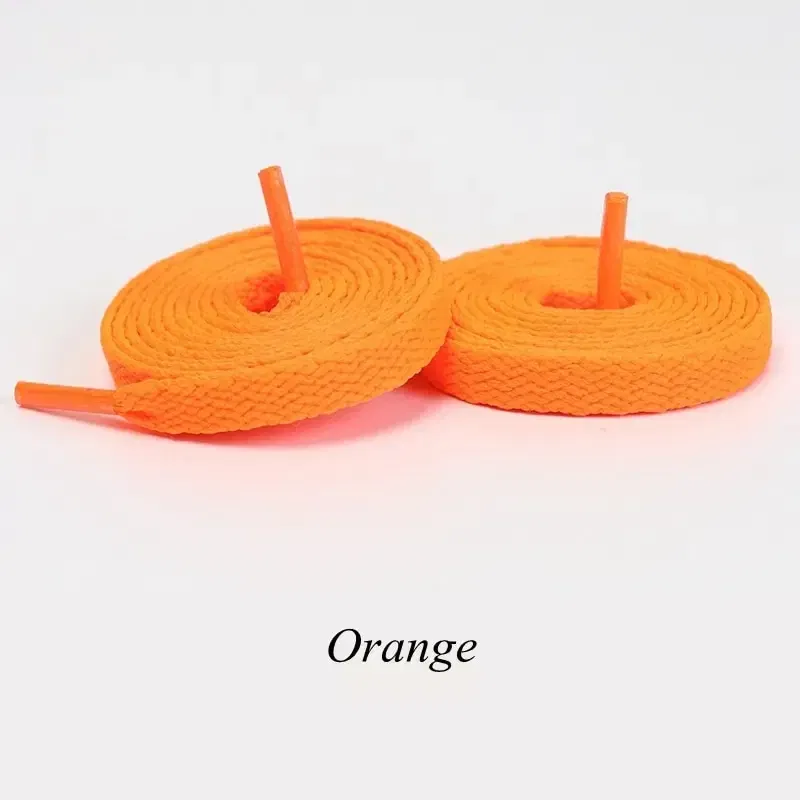 Color: Orange, Ships From: CHINA, Length: 140cm - 1pair Classic Shoe Laces Flat Shoelaces Fit Fashion Solid Sports Shoelace Casual Unisex Shoe Strings Shoe Accessories