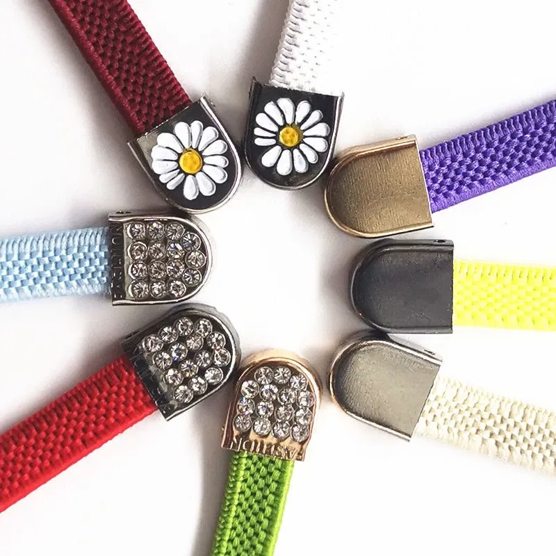 Color: WHITE, Ships From: CHINA - No Tie Shoelace Buckle Shoelaces Metal Buckle for Men Women Kids Sneakers Aluminum Capsules Lock Kits Shoe Laces Accessories 4ps