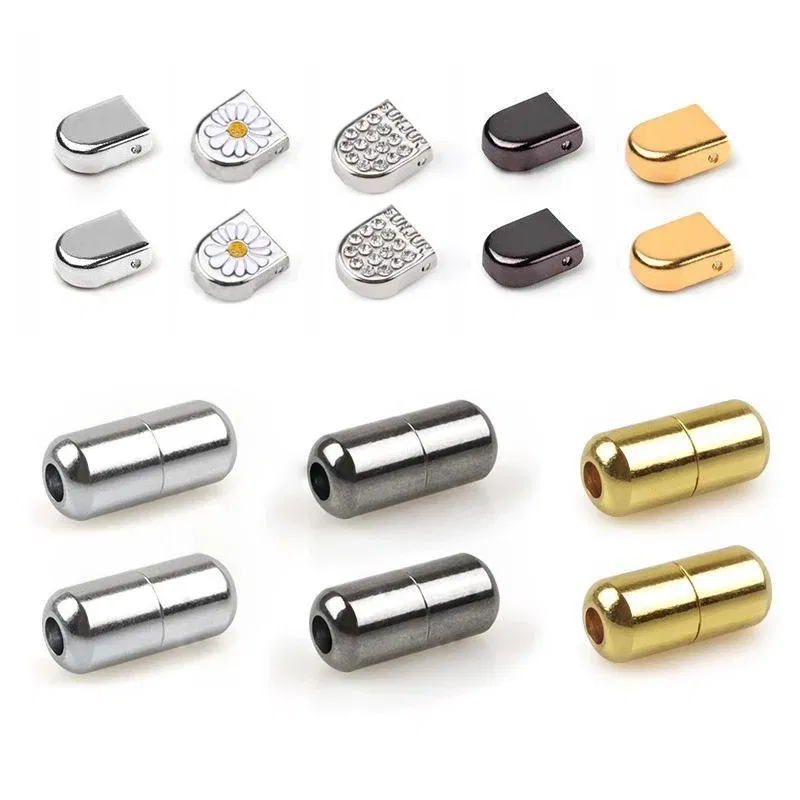 Color: WHITE, Ships From: CHINA - No Tie Shoelace Buckle Shoelaces Metal Buckle for Men Women Kids Sneakers Aluminum Capsules Lock Kits Shoe Laces Accessories 4ps