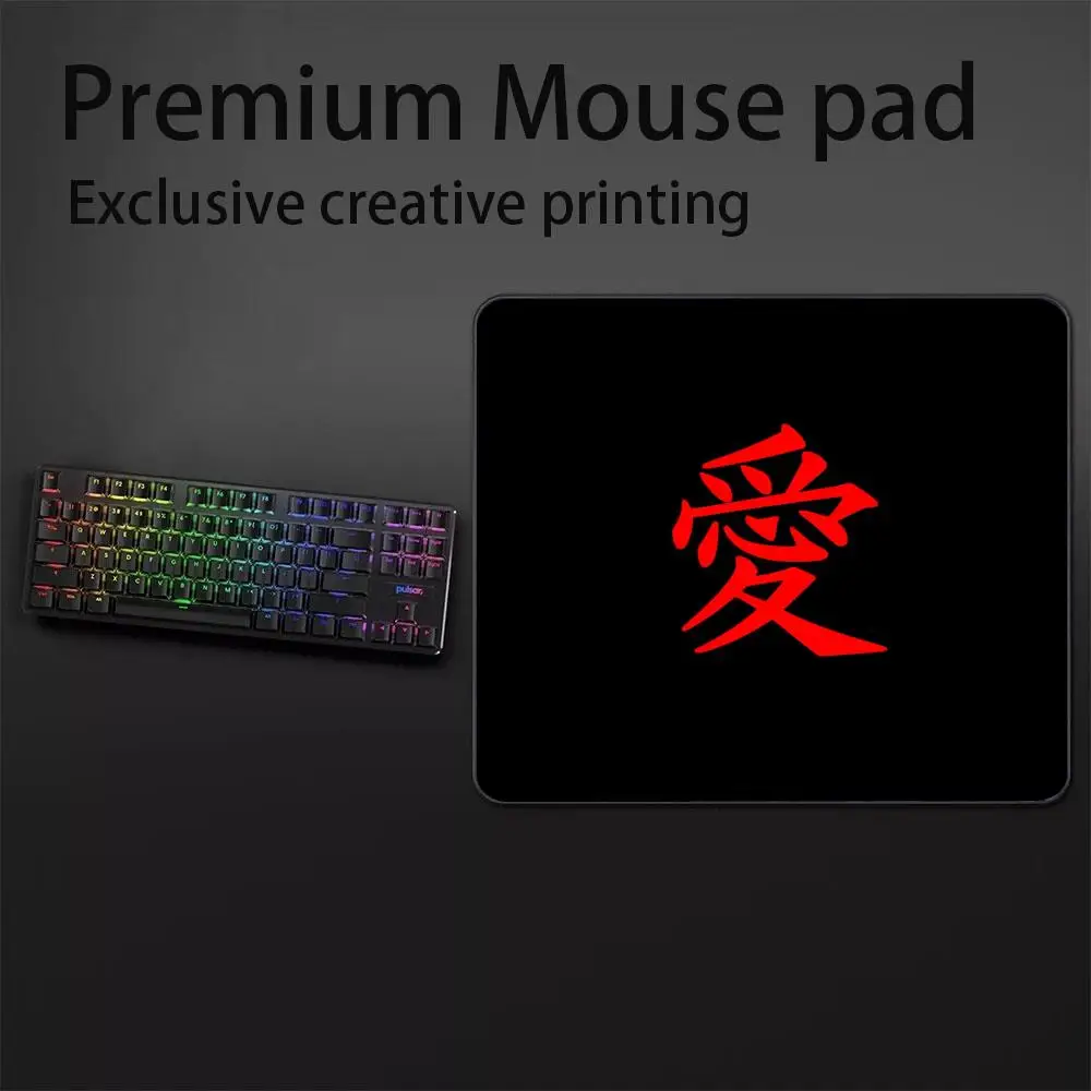 Color: WHITE, Size: 60x30 cm - E-Sports Mousepad Premium Locking Edge Mouse Mat Chinese Character "Love" Speed Mouse Pad 450x400MM Ultrafine Surface Desk Mat