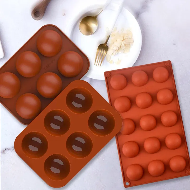Color: Orange, Ships From: CHINA - 3D Round Half Sphere Molde Silicona Silicone Molds for Baking DIY Baking Mold Chocolate Cake Mold Molde De Silicona Reposteria