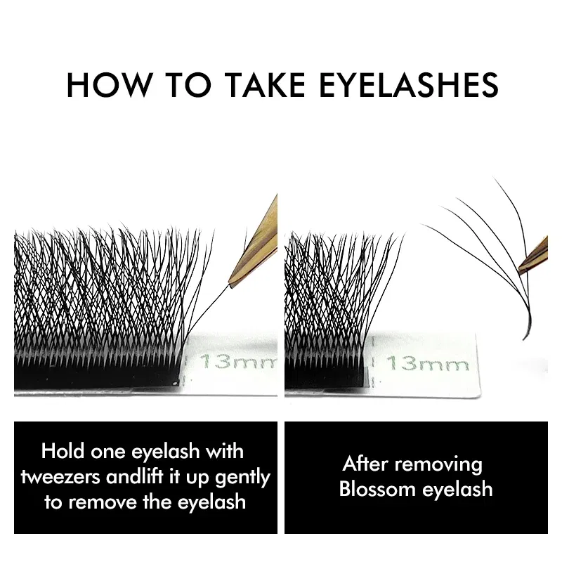 Color: Dark Brown, Curl: C, Thickness: 0.07mm, Length: MIX - NATUHANA W-Shaped 4D 5D Volume Eyelash Extensions Premade Volume Fans W Shape Lashes Natural Soft False Eyelashes for Makeup