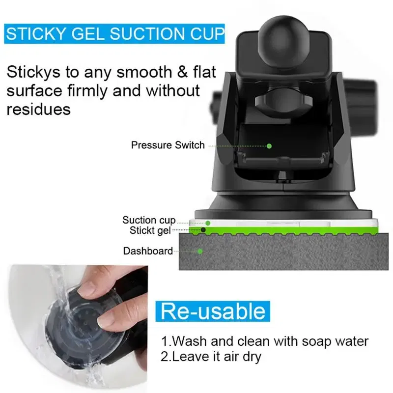 Ships From: United States, Color: Red - Magnetic Phone Holder For Car Windscreen, Suction Cup Base Robotic Arm Phone Bracket for Car Dashboard, 360 Degrees Rotation
