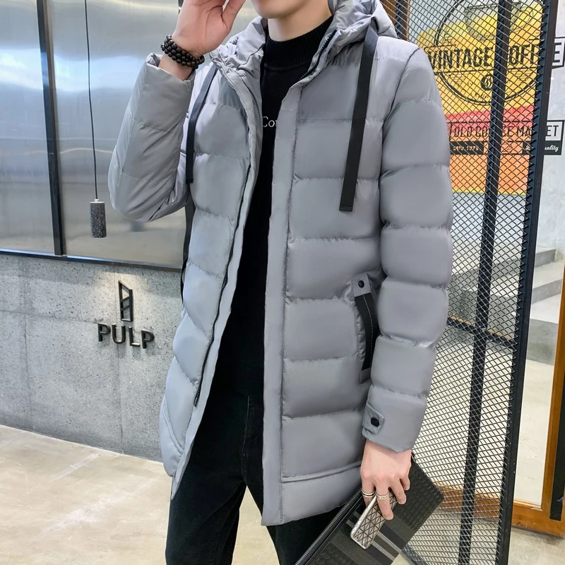 Color: army green, Size: XXL - 7xl Plus Size Padded Parkas Men Thick Warm Coats Solid Warm Cotton Long Coats Windbreaker Winter Outerwear 6xl Thermal Jacket