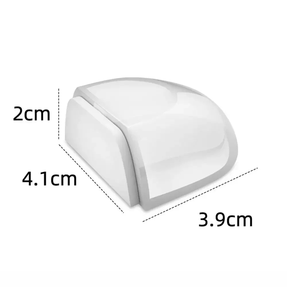 Color: GRAY - Door Stop Transparent Acrylic Cylindrical Anti-Collision Buffer To Protect Walls And Furniture Self Adhesive Floor Door Stopper