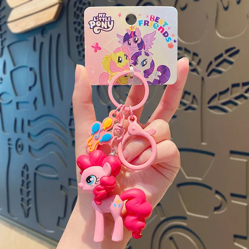 Color: Gold, Ships From: CHINA - Cartoon My Little Pony Toy Keychain Twilight Sparkle Pinkamena Diane Pie Fluttershy Rarity Rainbow Dash Key Buckle Keyring Gift