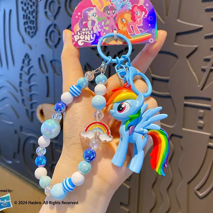 Color: Gold, Ships From: CHINA - Cartoon My Little Pony Toy Keychain Twilight Sparkle Pinkamena Diane Pie Fluttershy Rarity Rainbow Dash Key Buckle Keyring Gift