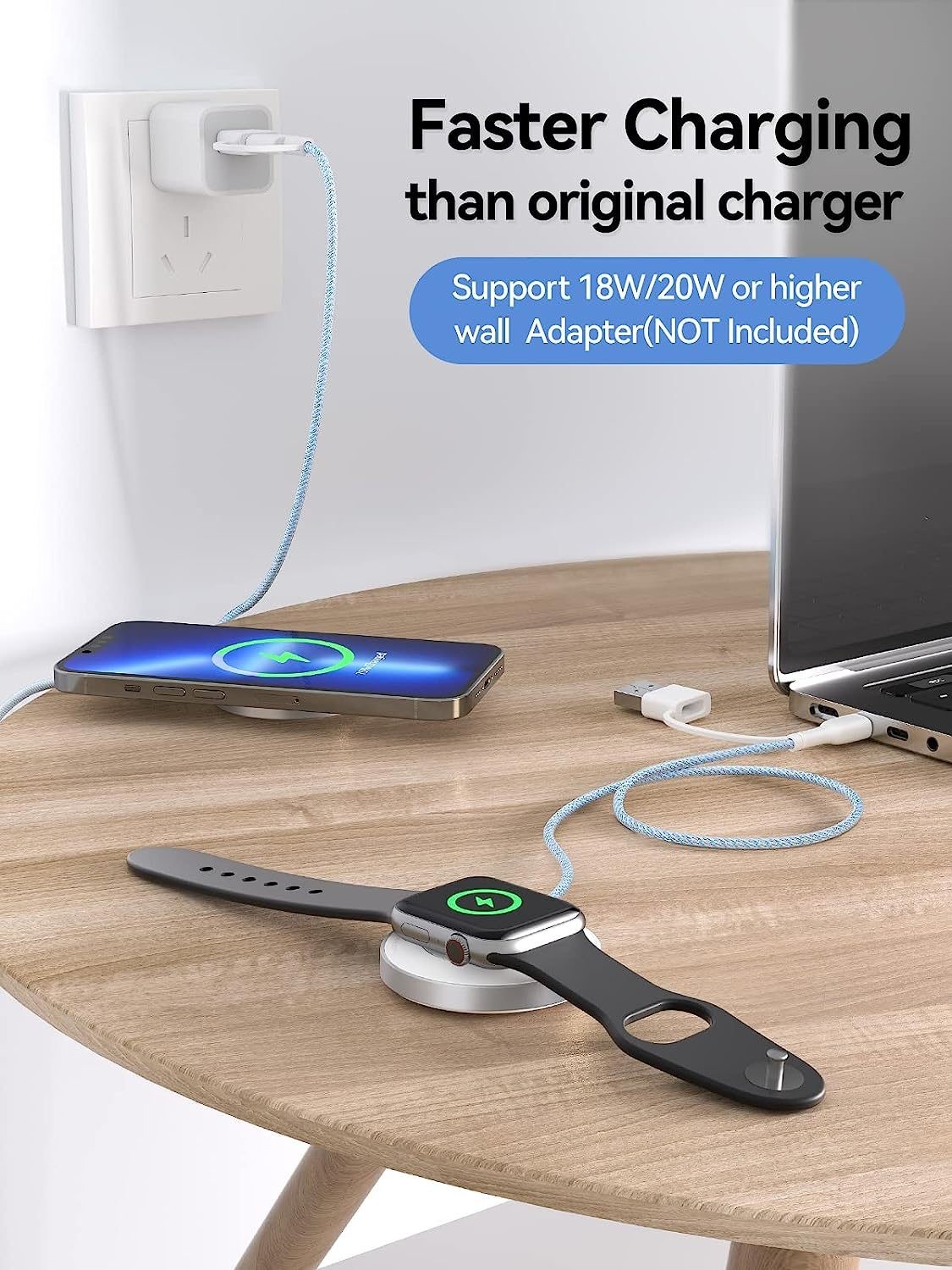 3 in 1 wireless Charger for Phone, Apple watch and Airpods