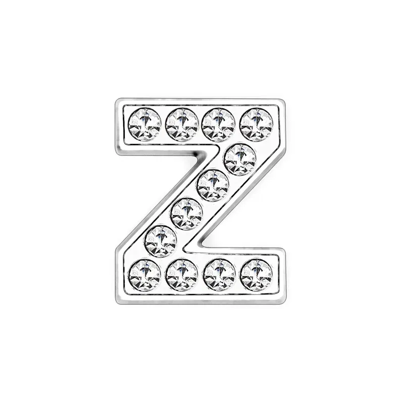 Color: VIOLET - Rhinestone Slide Charms Letters For Jewelry Making Women Bracelet 8mm Alphabet A-Z Pet Collar Necklace DIY Accessories Gift