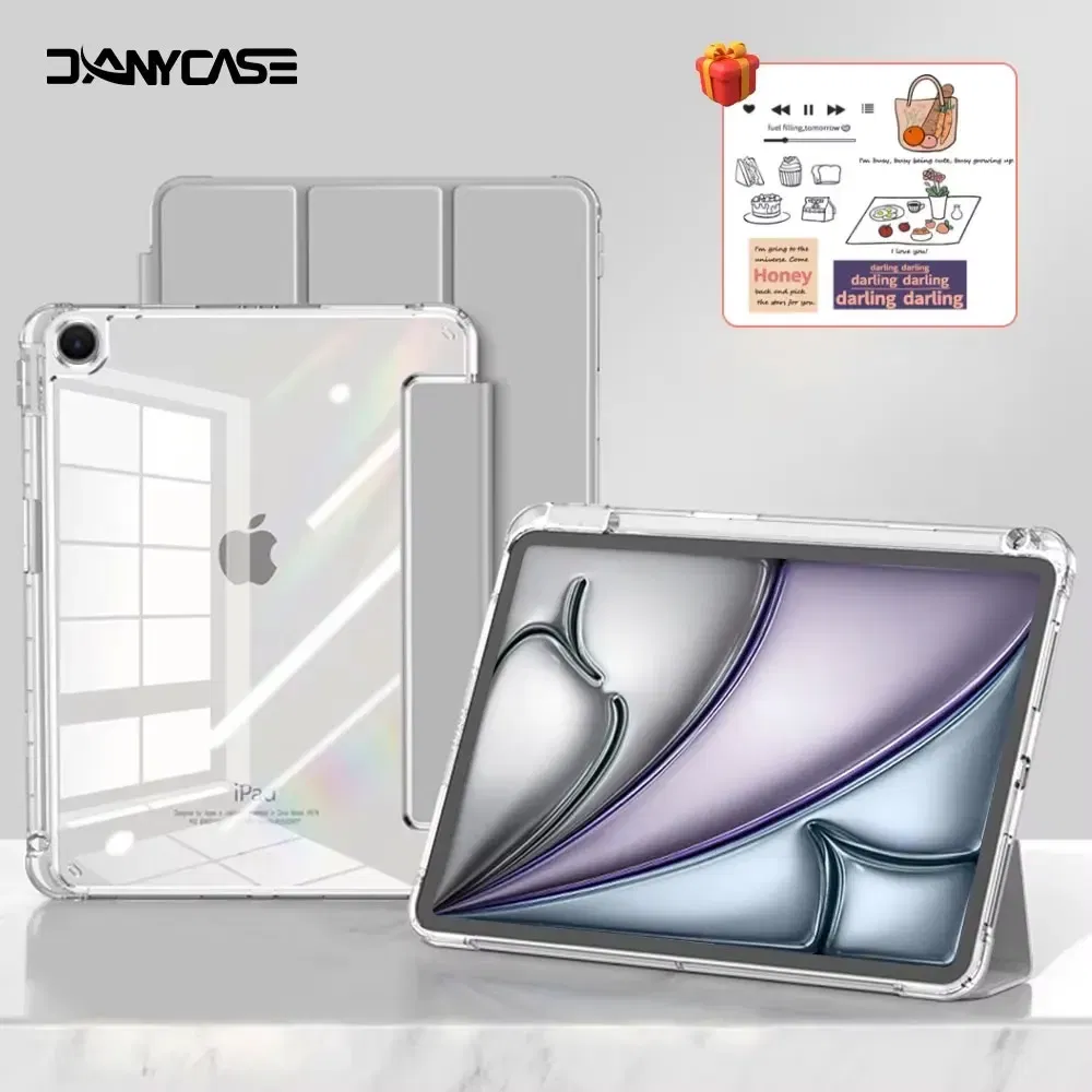 Color: green, Size: fifteen - For iPad Air 5 Case 2024 Air 6 11 iPad Pro 11 12.9 13 10 Gen 10.2 9th 8th 7th 9.7 6th 5th Mini 7 6 Smart case with pen Holder