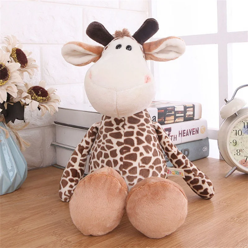 Color: PURPLE, Height: 11cm-30cm - Stuffed Plush Animals Toys Soft Dolls Jungle Lion Elephant Tiger Dog Fox Monkey Deer Children Gift Kawaii Baby Kids Hobbie Toys