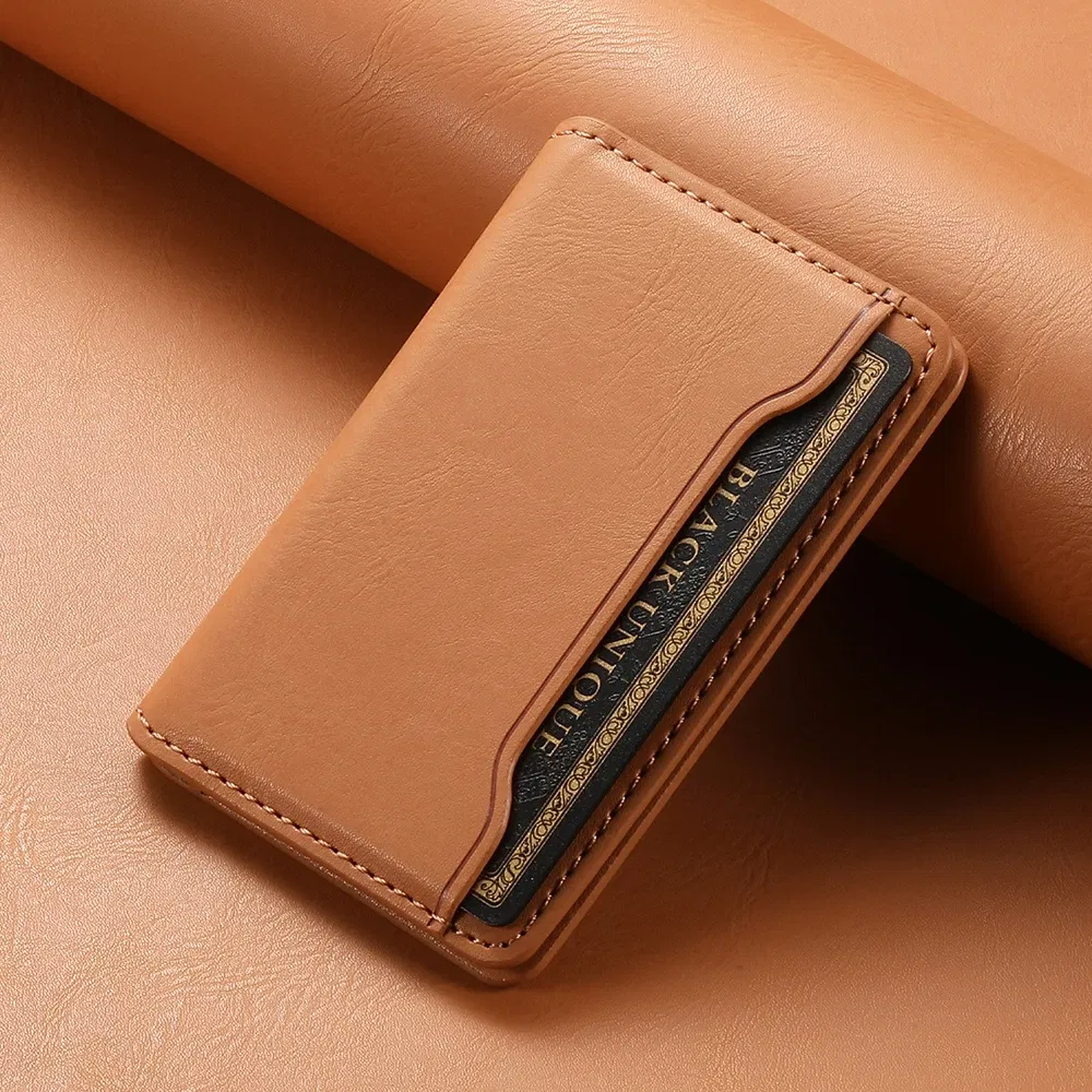 Color: SKY BLUE - Wallet Case for Magsafe Leather Magnetic Bag Card Holder for iPhone Samsung Pixel 15 14 13 Pro Max S24 S23 S22 Ultra 9 8 7 Stand