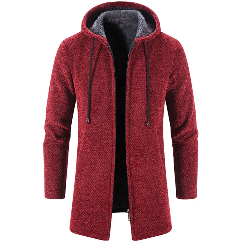 Color: black, Size: XXL - 2025 New Autumn Men's Long Sleeve Sweatshirts for Men with Zipper Hooded Mens Oversize Winter Top Jacket Coat Warm Streetwear