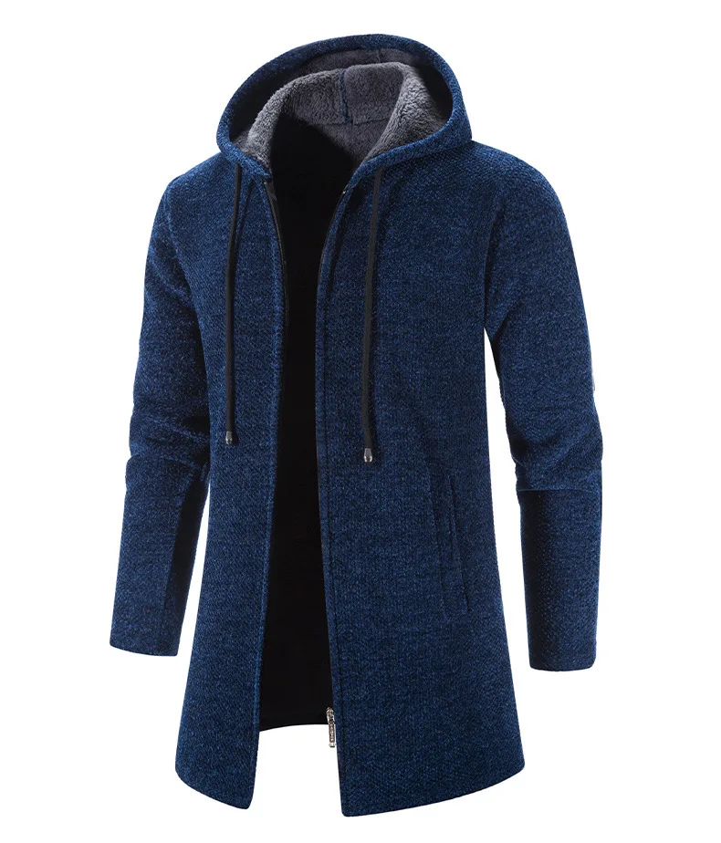 Color: black, Size: XXL - 2025 New Autumn Men's Long Sleeve Sweatshirts for Men with Zipper Hooded Mens Oversize Winter Top Jacket Coat Warm Streetwear