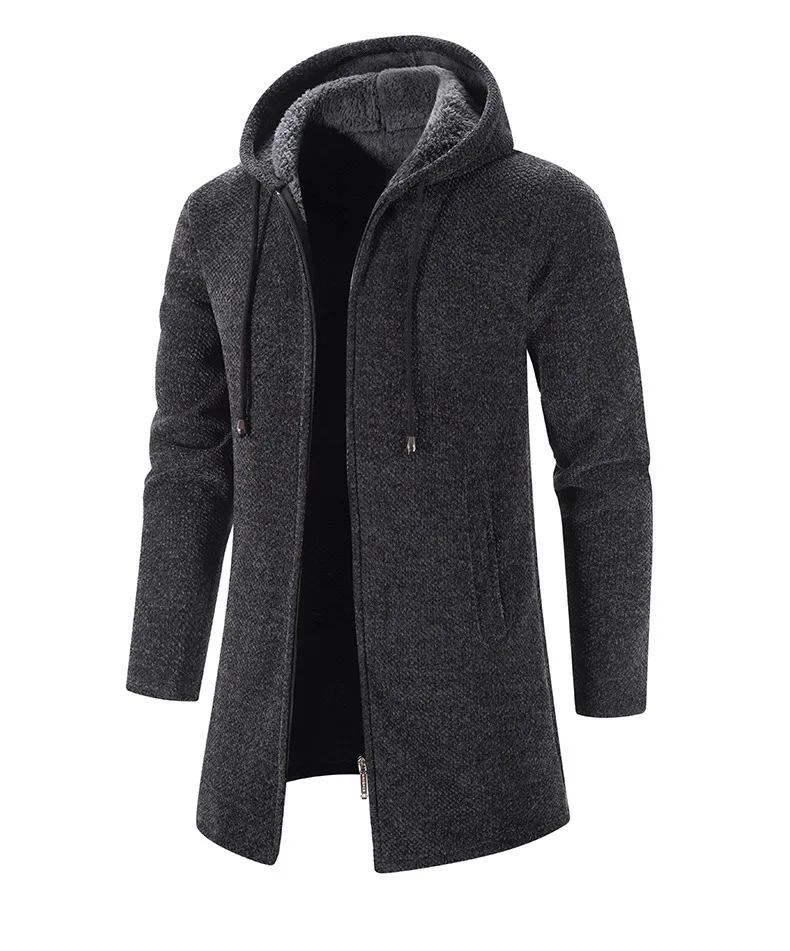 Color: black, Size: XXL - 2025 New Autumn Men's Long Sleeve Sweatshirts for Men with Zipper Hooded Mens Oversize Winter Top Jacket Coat Warm Streetwear