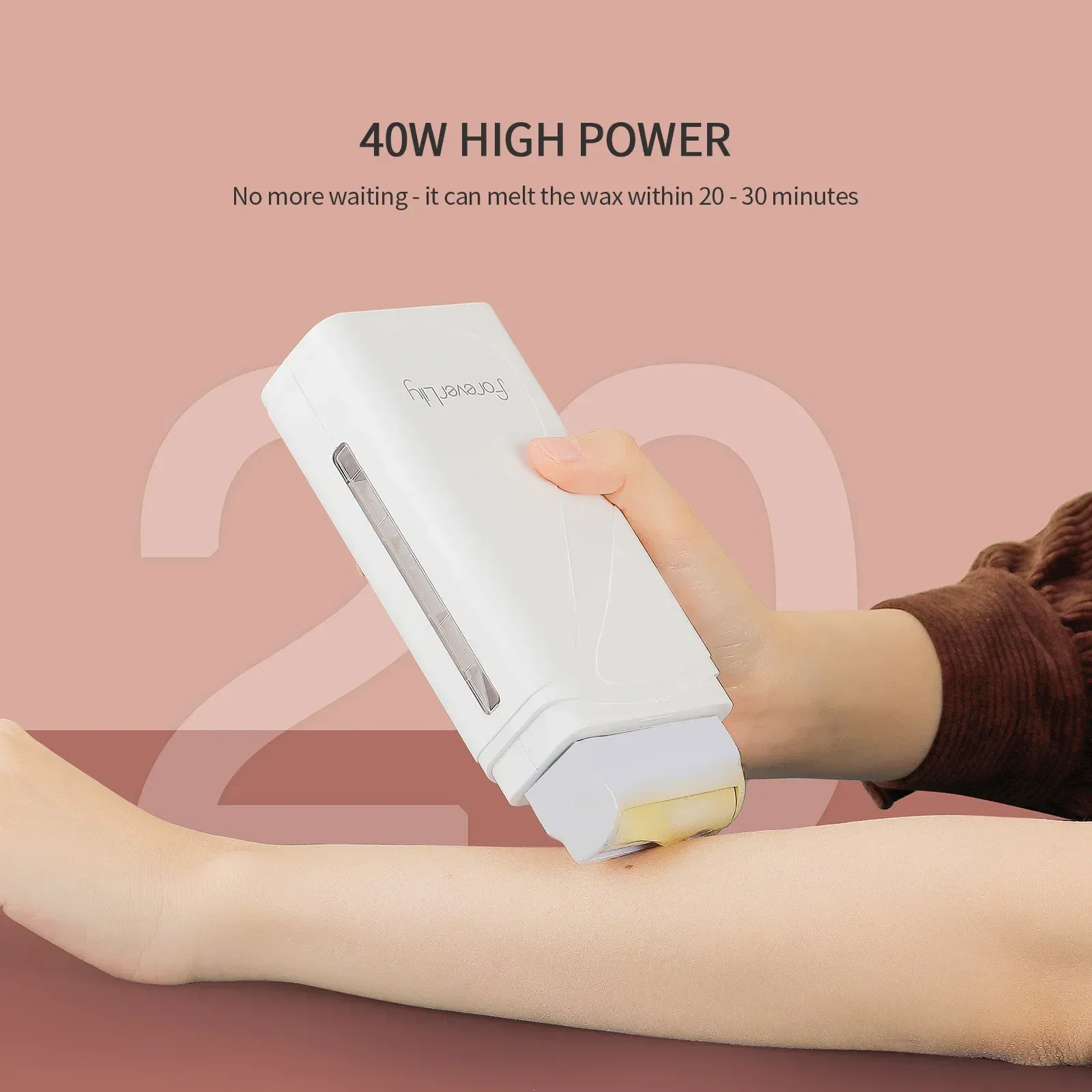 Color: SKY BLUE, Ships From: CHINA - Foreverlily Portable Wax Roller Machine Electric Wax Warmer Depilatory Wax Heater Waxing Leg Warmer Hair Removal Roll On Wax