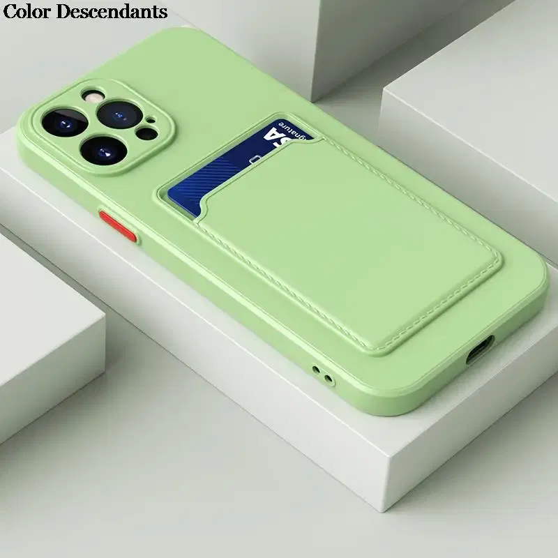Color: army green, Material: ABS - Card Holder Wallet Case For Samsung A53 5G Cases For Samsung Galaxy A53 A 53 53A Shockproof Liquid Silicone Cover
