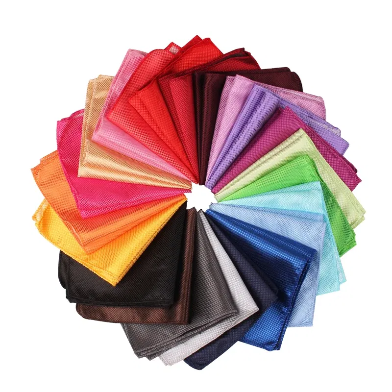 Color: Black Green - Fashion Suits Pocket Square For Men Business Chest Towel Hanky Gentlemen Plaid Hankies Classic Suit Napkin Mens Handkerchief