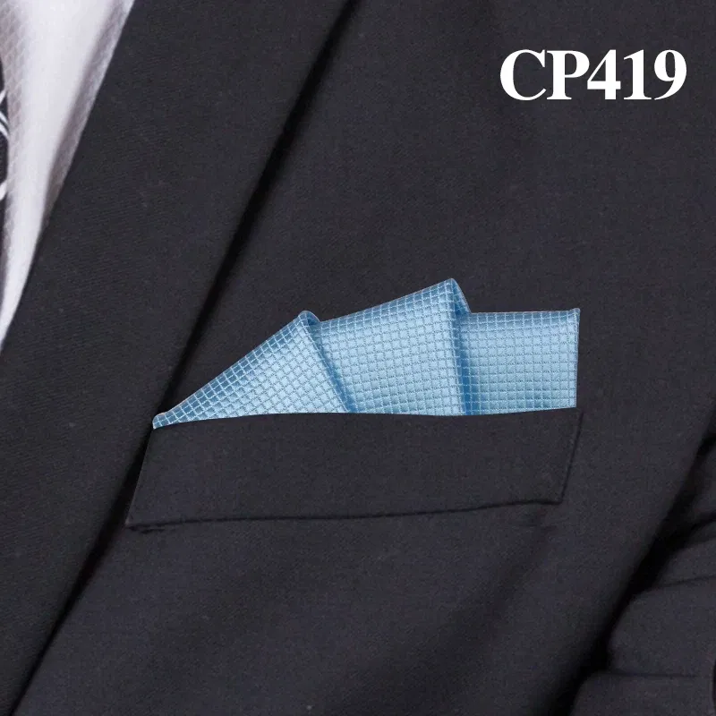 Color: Black Green - Fashion Suits Pocket Square For Men Business Chest Towel Hanky Gentlemen Plaid Hankies Classic Suit Napkin Mens Handkerchief