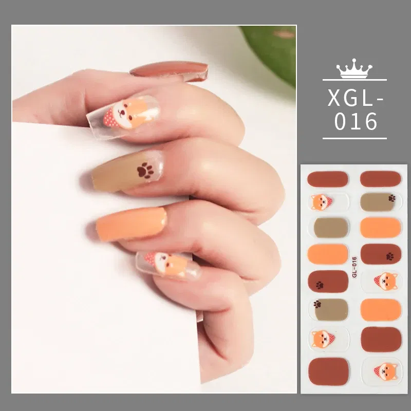 Color: Gold - Shiny New Year Nail Sticker Self Adhesive Decor Sticker Nail Wraps Glitter Nail Polish Sticker Waterproof Christmas Nail Sticker