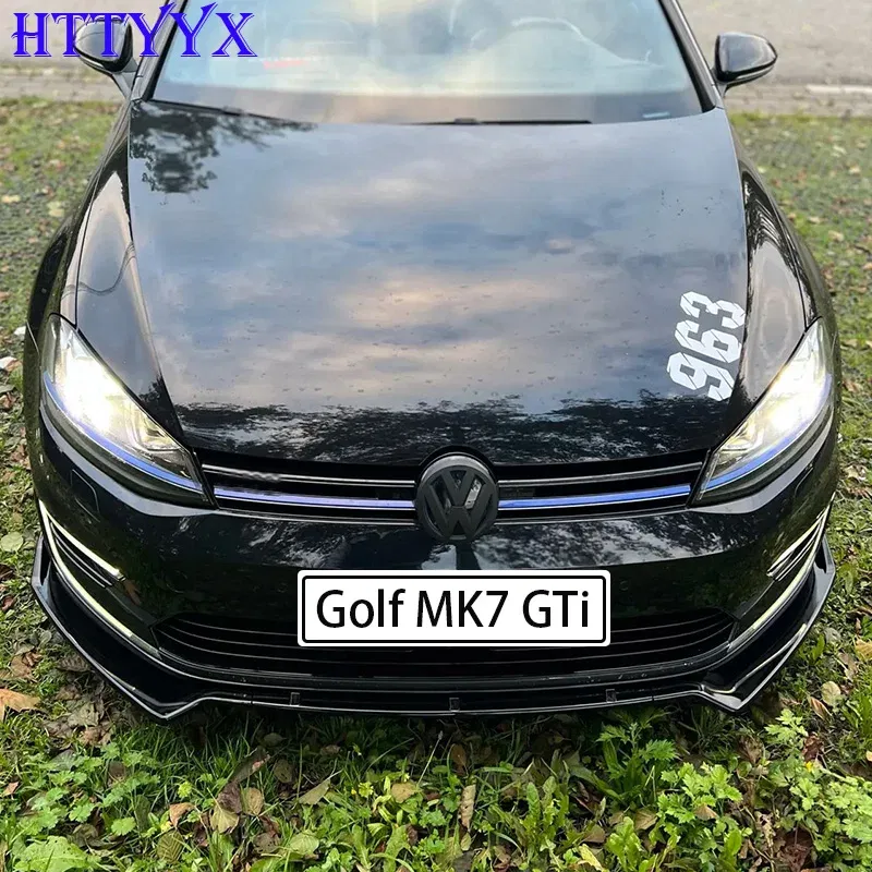 Color: BRIGHT PINK - For Golf 7 7.5 MK7 MK7.5 GTI GTD R R-Line 2012-2020 Maxton Style Front Bumper Splitter Lip Diffuser Body Kit Spoiler Guard