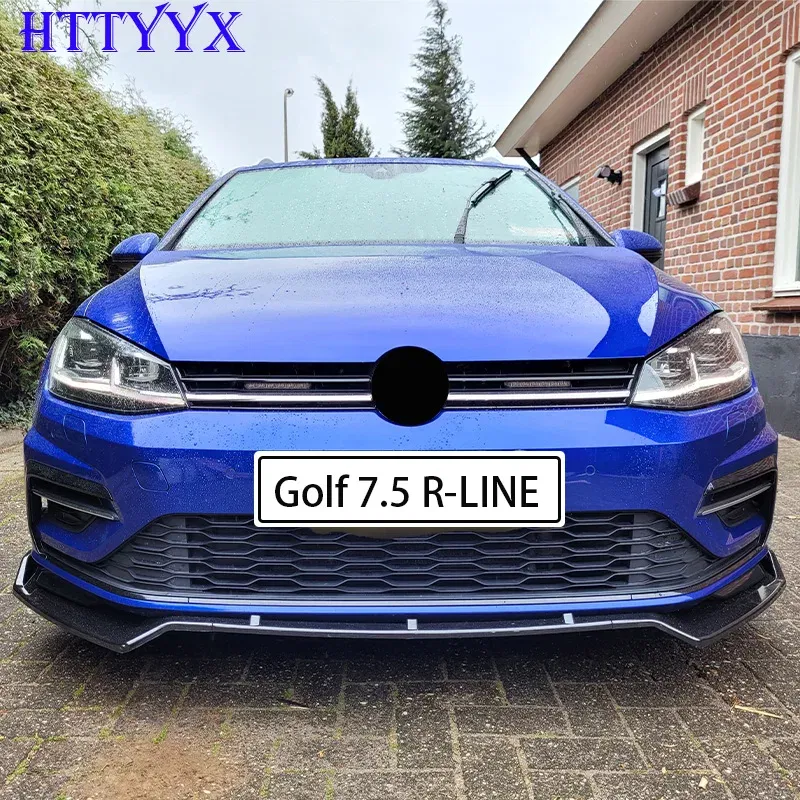 Color: BRIGHT PINK - For Golf 7 7.5 MK7 MK7.5 GTI GTD R R-Line 2012-2020 Maxton Style Front Bumper Splitter Lip Diffuser Body Kit Spoiler Guard