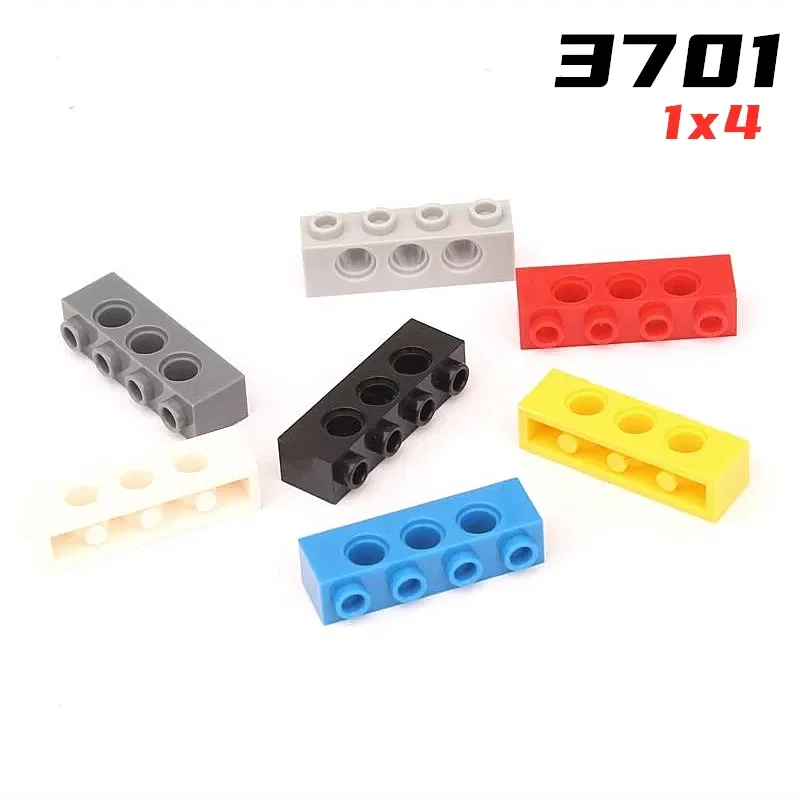 Color: green - Rainbow Pig MOC 3701 Brick 1x4 with 3 Holes Building Blocks Classic Brand DIY Assembles Particles Educational Tech Kid Spare Toy