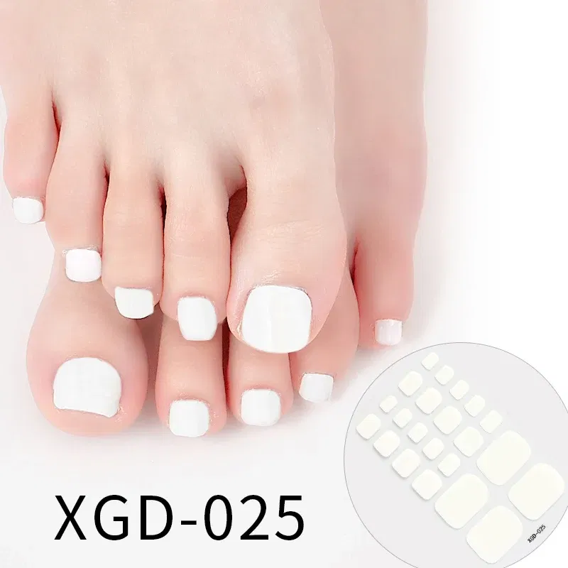 Color: Light Khaki - Colorful Nail Stickers Foot Shiny Glitter Nails Charms Full Cover Self-Adhesive Nail Polish Stickers for Nails Art