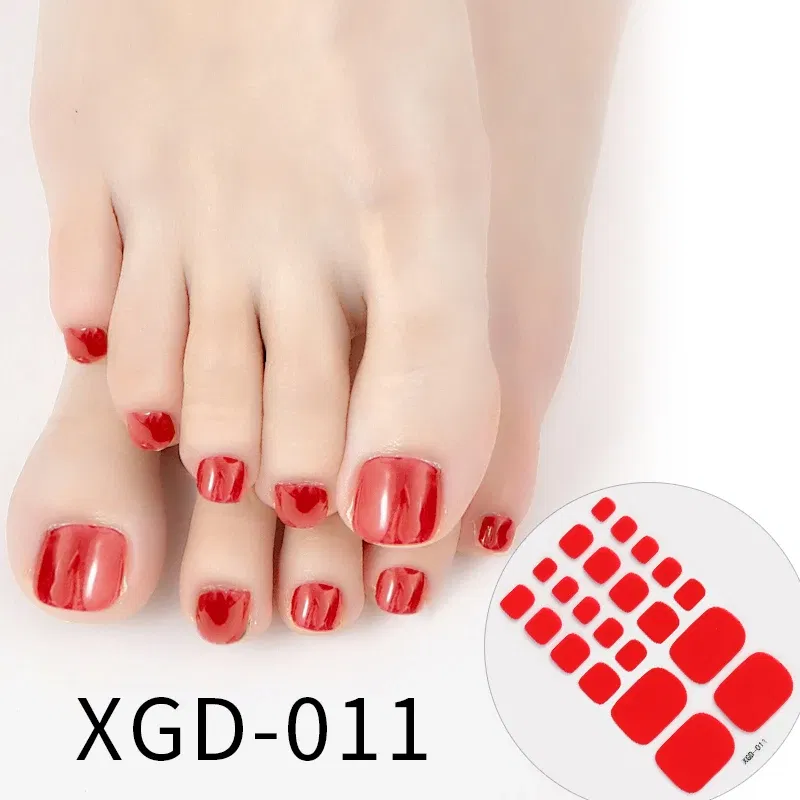 Color: Light Khaki - Colorful Nail Stickers Foot Shiny Glitter Nails Charms Full Cover Self-Adhesive Nail Polish Stickers for Nails Art