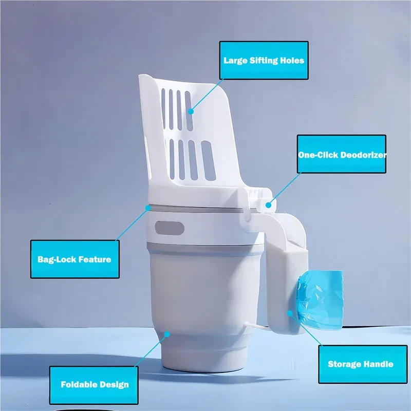 Widen Cat Litter Shovel Scoop with Refill Bag