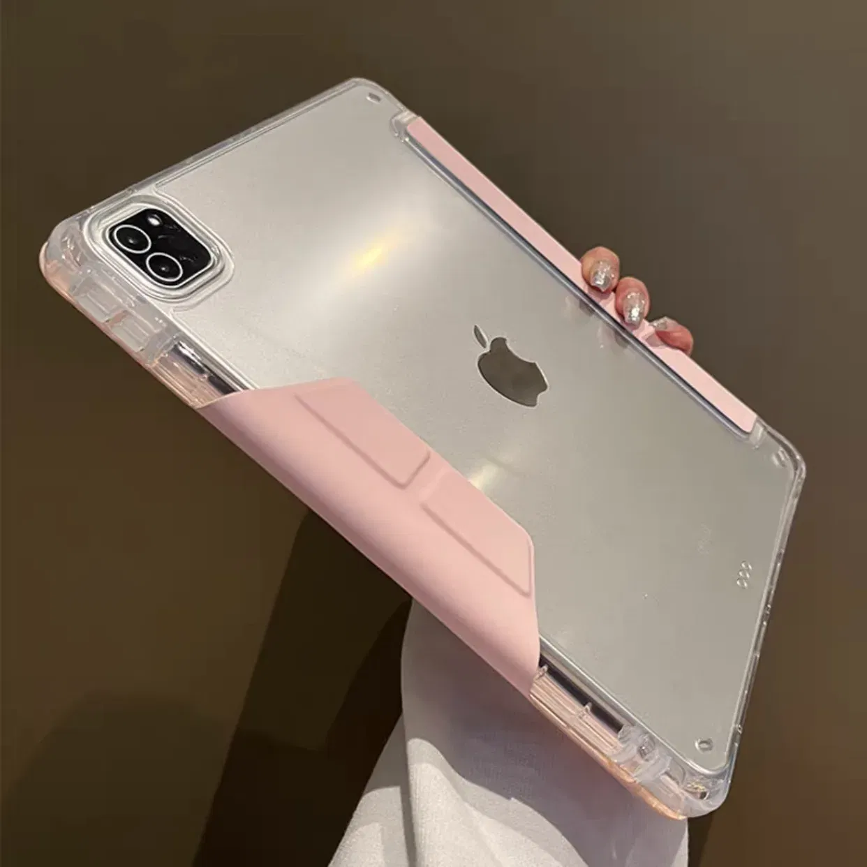 Color: Pink, Size: sixteen - Case Magnetic for iPad Air 11 Cover iPad Air 4 5 10th 10.9 9.7 7th 8th 9th Gen 10.2 3 pro 10.5 11 With Y-Shaped Fold Clasp Funda