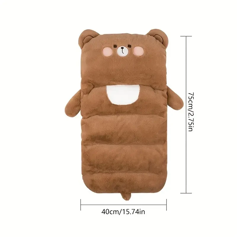 Car Seat Cushion Winter Plush Cartoon Single Seat Cushion Warm