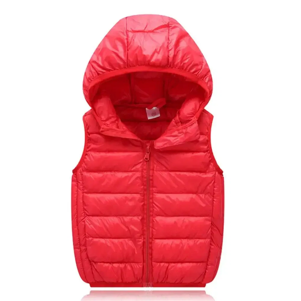 Color: black, Kid Size: 4T - Fall Solid Waistcoat Children Outerwear Winter Coats Kids Clothes Warm Boys and Girls Hooded Vest for Age 2-12 Years Old