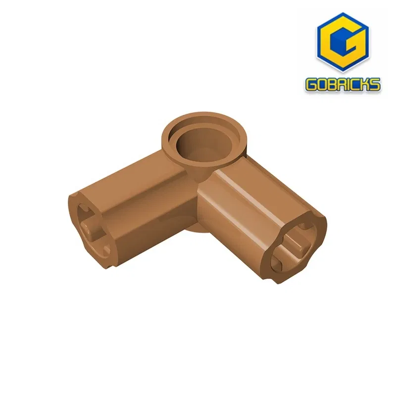 Color: light yellow - Gobricks GDS-921 Technical, Axle and Pin Connector Angled #6 - 90 degrees compatible with lego 32014 pieces of children's DIY