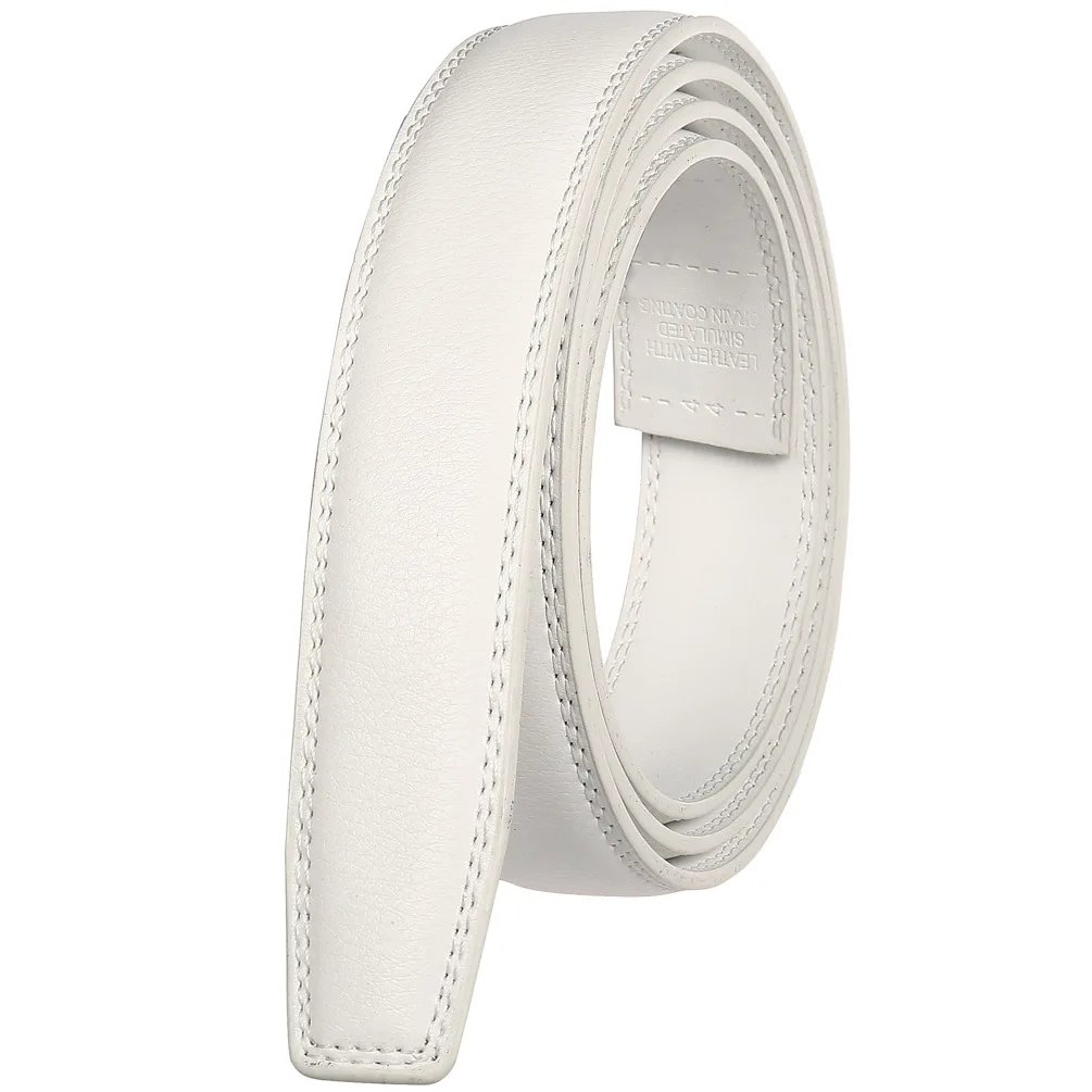 Color: green, Belt Length: 90cm - 90-130cm Brand No Buckle 3.0cm Wide Genuine Leather Automatic Belt Body Strap Without Buckle Belts Men Good Quality No Holes