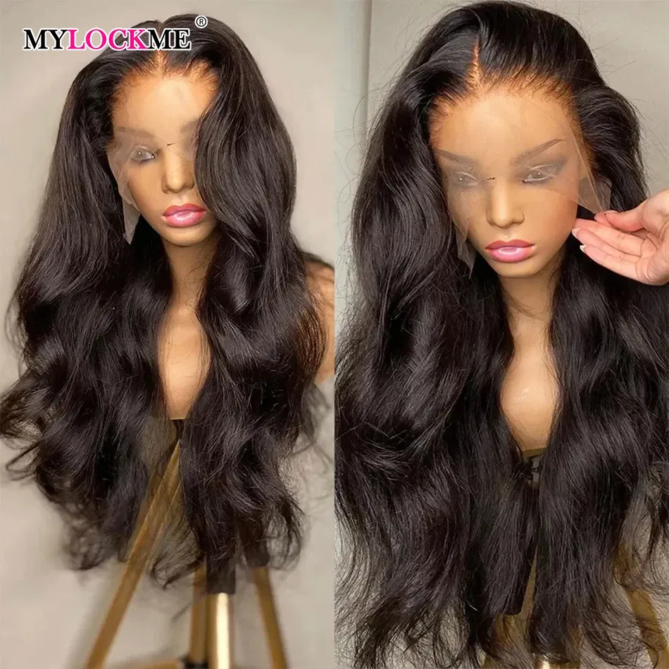 Color: #1, Ships From: CHINA, Stretched Length: 30Inches, Density: 150% - 13x6 13x4 Body Wave Glueless Wig HD Transparent Lace Front Wig Human Hair Pre Plucked Brazilian 4x4 Lace Closure Wigs For Women
