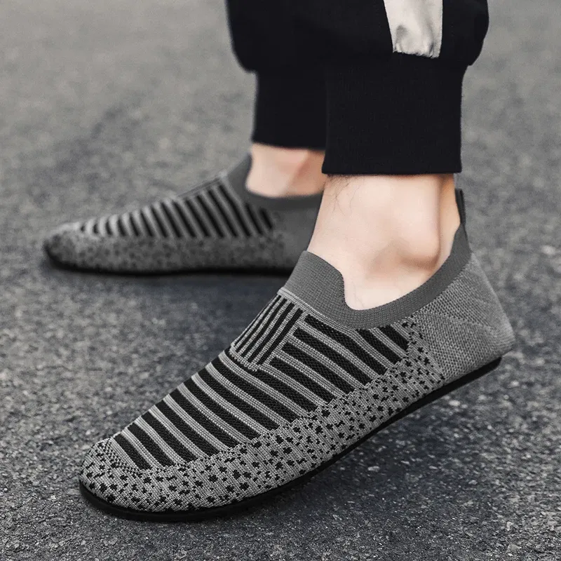Color: SKY BLUE, Shoe Size: 47 - MAEDEF Mens Shoes Comfortable Casual Shoes Men Home Slippers Lightweight Breathable Walking Moccasins Thin Bottom House Shoes