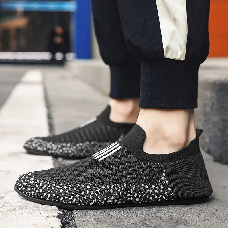 Color: SKY BLUE, Shoe Size: 47 - MAEDEF Mens Shoes Comfortable Casual Shoes Men Home Slippers Lightweight Breathable Walking Moccasins Thin Bottom House Shoes