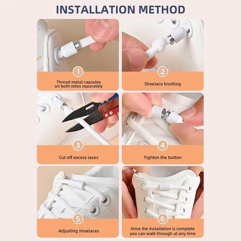 Color: GRAY, Length: 100cm - Elastic No Tie Shoelaces Semicircle Shoe Laces for Kids and Adult Sneakers Shoelace Quick Lazy Metal Lock Laces Shoes Strings