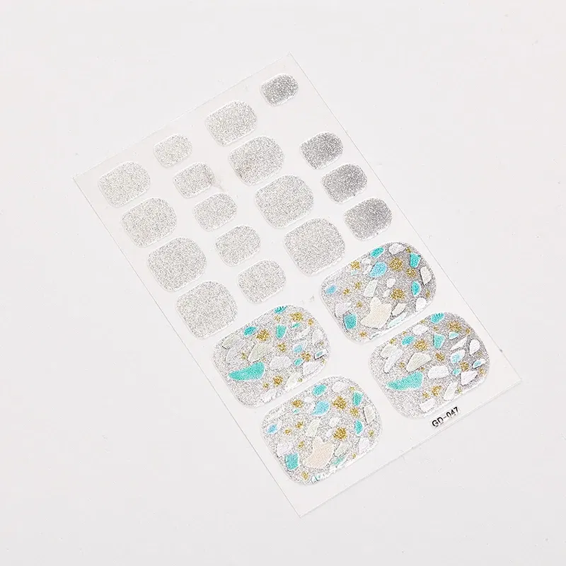Color: Tiger Stripe - 22 Tips/Sheet Fashion Nails Sticker Designer Nail Accesoires Nail Adhesive Nail Wraps DIY Valentines Loveliness Designed Shiny