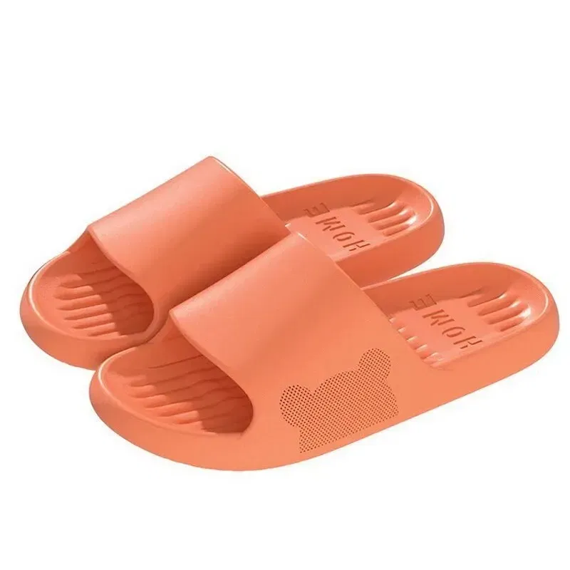 Color: Yellow, Shoe Size: 38 - Soft Slippers Couples Home Outdoor Slipper Summer Women Bedroom Thick Bottom Shoes Beach Sandals Men Flip Flops Shower Shoes