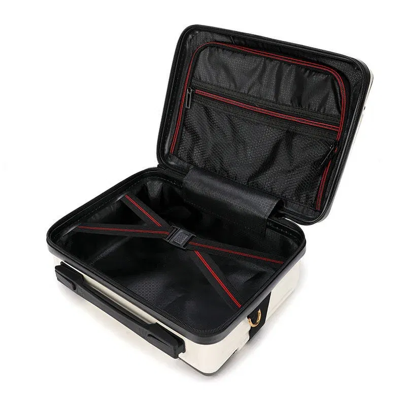 Color: black - Mini Luggage Travel Bag Handbag Shoulder Bag Fashion Makeup Case 14 Inch Backpack Multifunctional Portable PC Bags Hand Bags