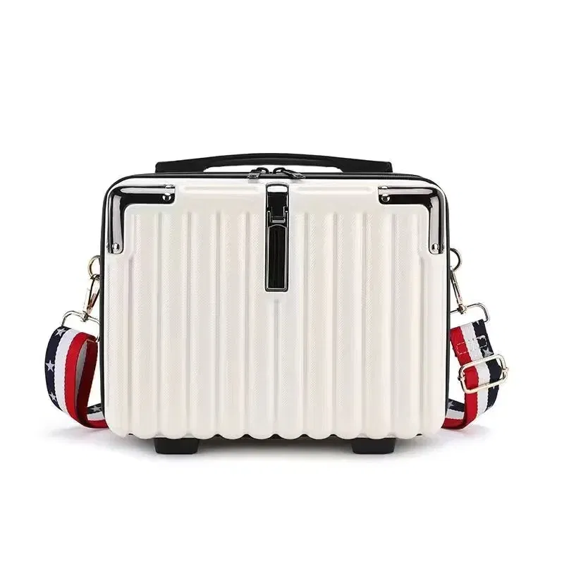 Color: black - Mini Luggage Travel Bag Handbag Shoulder Bag Fashion Makeup Case 14 Inch Backpack Multifunctional Portable PC Bags Hand Bags