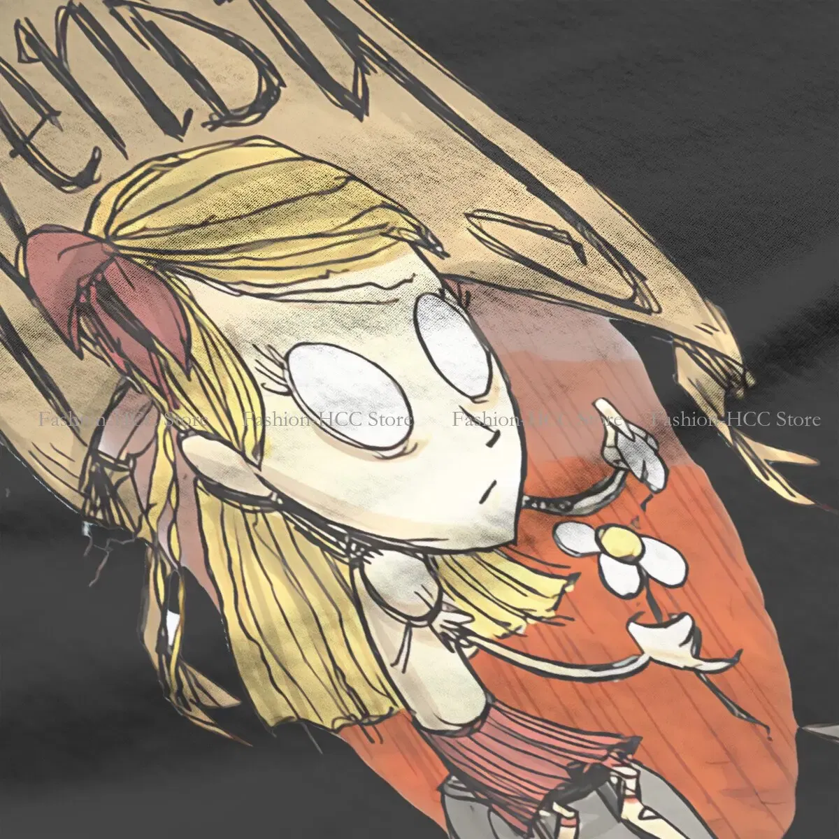 Color: WHITE, Size: L - Wendy And Cat Style Polyester TShirt Dont Starve Top Quality New Design Gift Clothes T Shirt Short Sleeve