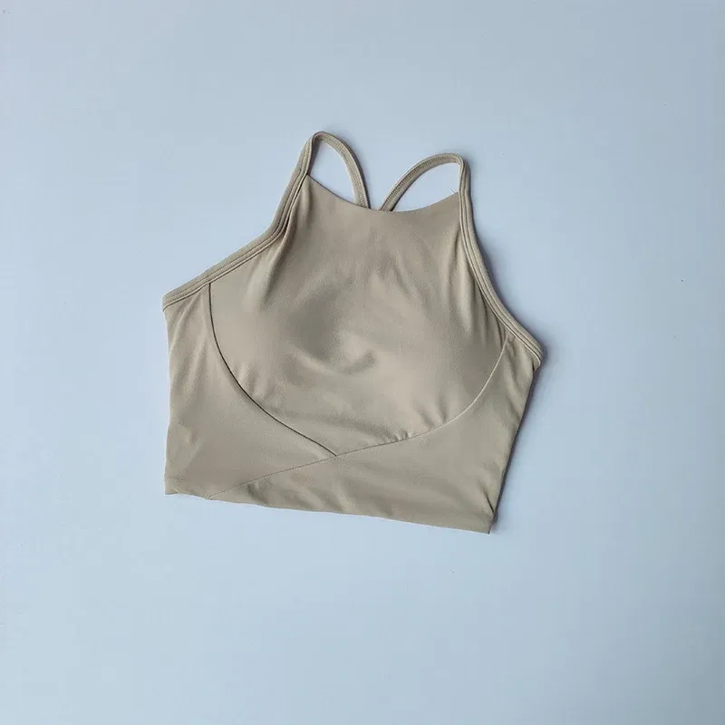 Color: Lavender, Size: XL - Summer Sports Underwear Women's Fitness Running Camisole Shockproof and Sagging Sexy Beauty Back Yoga Bra Quick Drying