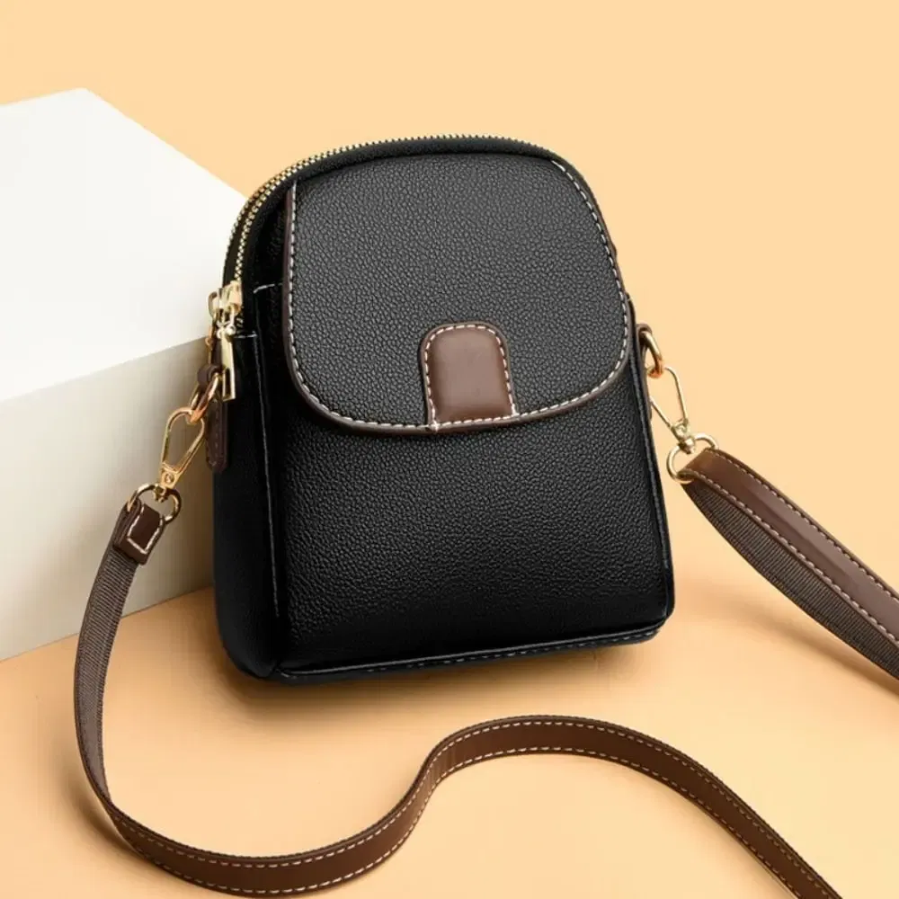 Color: Brown - Mini Square Bags Bag Versatile Crossbody Shoulder Bag Casual Trendy Leather Bag Cellphone Bag for Women Girl