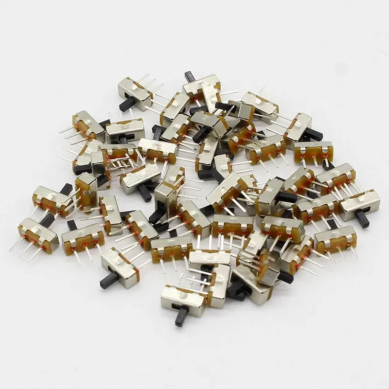 Color: black, Size: 4XL - 10PCS Slide Switch Micro-power Toggle Switch Single and Double-row Direct-inserted Horizontal Sliding Second Gear Third Gear