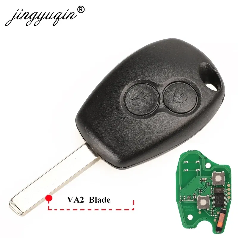 Color: green, Number of Buttons: 3 Buttons - jingyuqin 2BTN Remote Key For Renault Duster Modus Clio 3 Twingo DACIA Logan Sandero Kangoo 433MHz PCF7946 PCF7947 pcf7952E Chip