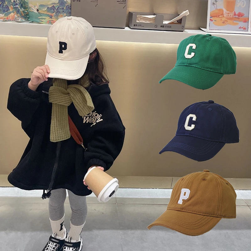 Color: Pink - NEW Children's Kid Baseball Cap Girls Boy Hats Adjustable 50-54cmSunscreen Baby Hat Hip Hop Letter Embroidered Casual Kids Caps